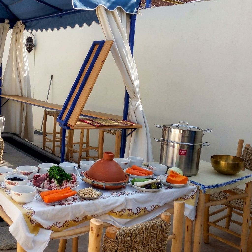 Hands-on Moroccan food preparation